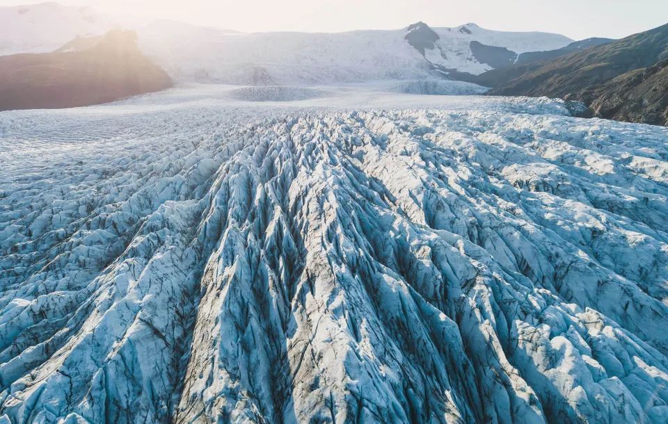 View of glaciers