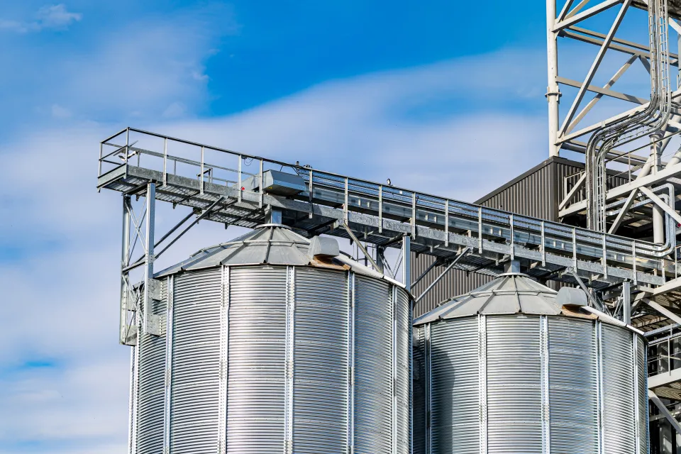 industrial metal storage silos