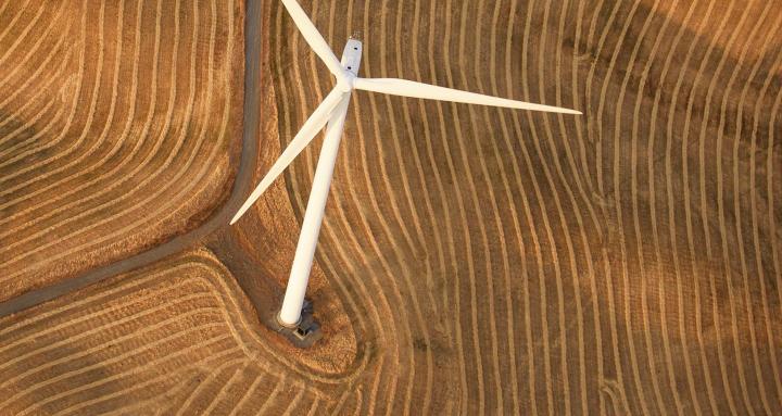 aerial of wind farm